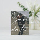 Carte Postale Écriture moderne en noir blanc gras enregistrer la (Debout devant)