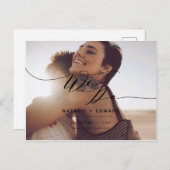 Carte Postale Écriture noire, nous réalisons une photo de mariag (Devant / Derrière)