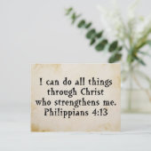 Carte Postale Écriture Phil 4:13 (Debout devant)
