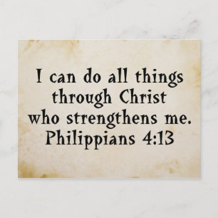 Carte Postale Écriture Phil 4:13