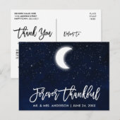 Carte Postale Écriture Pinceau Céleste Mariage Éternellement Rec (Devant / Derrière)