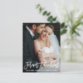 Carte Postale Écriture Pinceau Photo De Mariage Éternellement Re (Debout devant)