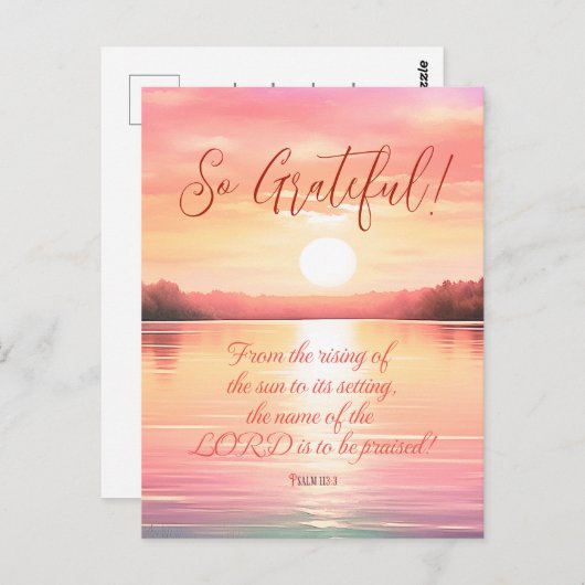 Carte Postale Écriture Psaume 113:3 (Devant / Derrière)