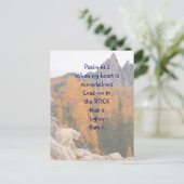 Carte Postale Écriture Psaume 61:2 Rocher Plus Haut que je suis (Debout devant)