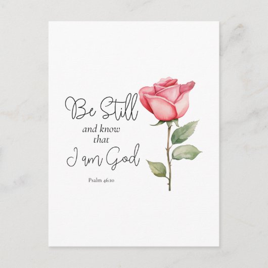 Carte Postale Écriture Soyez toujours et Sachez que je suis Dieu (Devant)