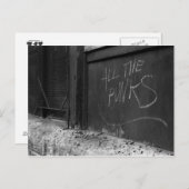 Carte Postale écriture sur le mur (Devant / Derrière)