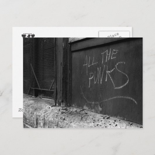 Carte Postale écriture sur le mur (Devant / Derrière)