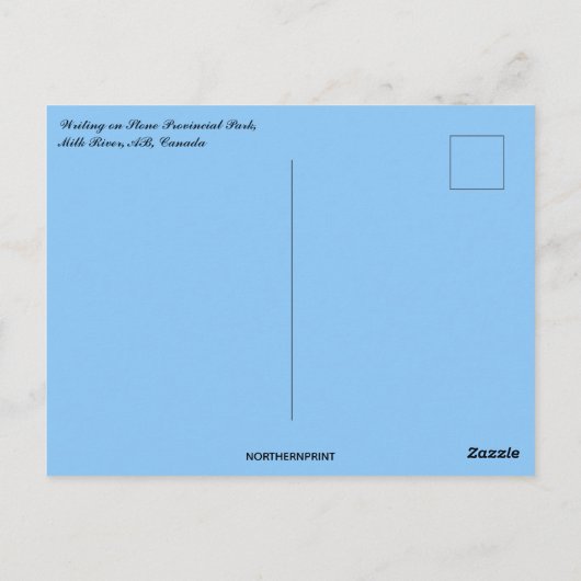 Carte Postale Écriture sur Stone Provincial Park Alberta (Dos)