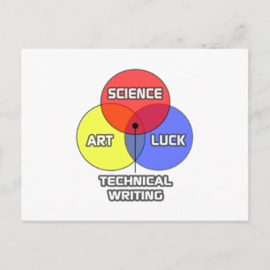 Carte Postale Écriture technique .. Science Art Luck