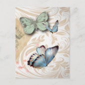 Carte Postale écritures postmark papillon Paris Effiel Tower (Devant)