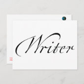 Carte Postale Écrivain (Devant / Derrière)