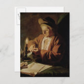 Carte Postale Écrivain âgé (Devant / Derrière)