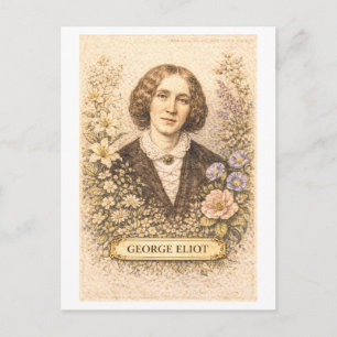 Carte Postale Écrivain de style vintage George Eliot