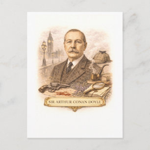 Carte Postale Écrivain de style vintage Sir Arthur Conan Doyle