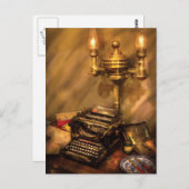 Carte Postale Écrivain - Remington Typewriter (Devant / Derrière)