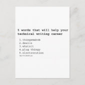 Carte Postale Écrivain technique (Devant)