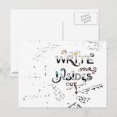 Carte Postale Écrivez votre intérieur dehors! Motivation des écr (Devant / Derrière)