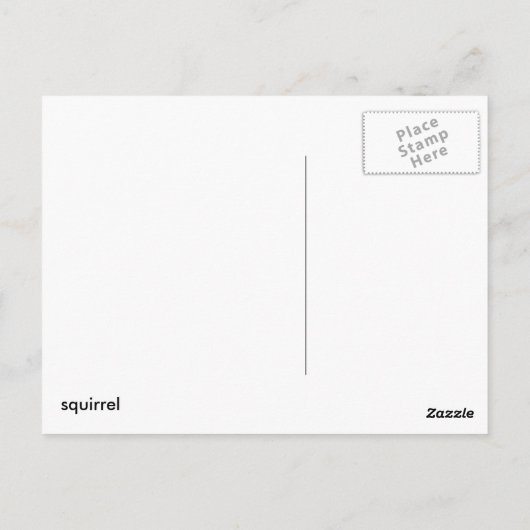 Carte Postale Écureuil (Dos)