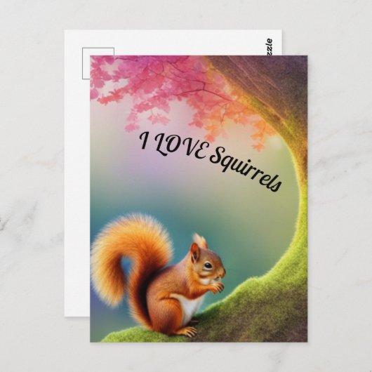 Carte Postale Écureuil (Devant / Derrière)