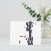 Carte Postale Écureuil à bouffée sur arbre (Debout devant)