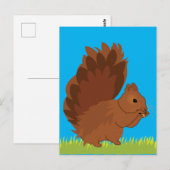 Carte Postale Écureuil Animal (Devant / Derrière)