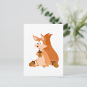 Carte Postale Écureuil animal forestier (Debout devant)