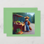 Carte Postale Écureuil de la chaussée (Devant / Derrière)