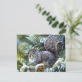 Carte Postale Écureuil d'hiver (Debout devant)