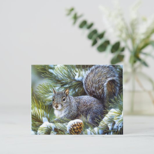 Carte Postale Écureuil d'hiver (Debout devant)