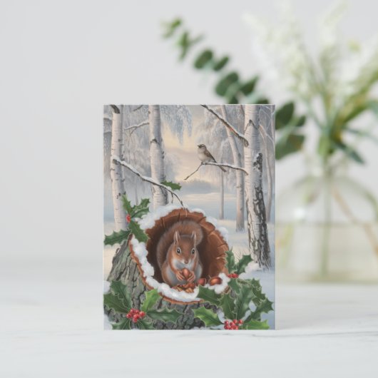 Carte Postale Écureuil d'hiver (Debout devant)