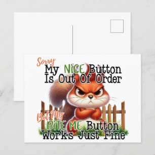 Carte Postale Écureuil drôle