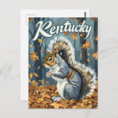 Carte Postale Écureuil du Kentucky (Devant / Derrière)