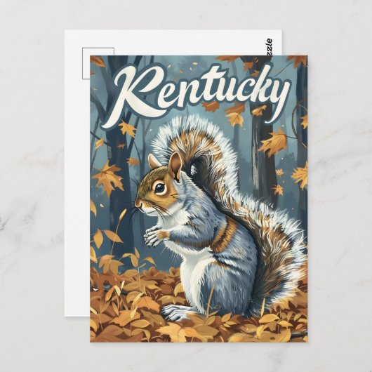 Carte Postale Écureuil du Kentucky (Devant / Derrière)