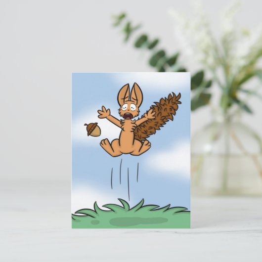 Carte postale écureuil effrayé (Debout devant)