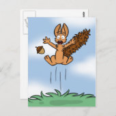 Carte postale écureuil effrayé (Devant / Derrière)