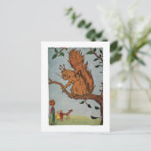 Carte Postale Écureuil géant, petit magicien Vintage d'Oz (Debout devant)