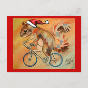Carte Postale Écureuil Hipster X-Mas