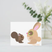 Carte Postale écureuil+lapin (Debout devant)