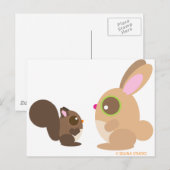 Carte Postale écureuil+lapin (Devant / Derrière)