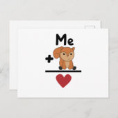 Carte Postale Écureuil Love Equation Forêt Animaux Coeur (Devant / Derrière)
