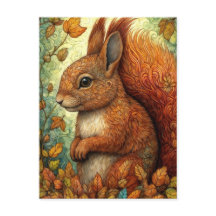 Écureuil mignon dans la forêt d'automne de Whimsic