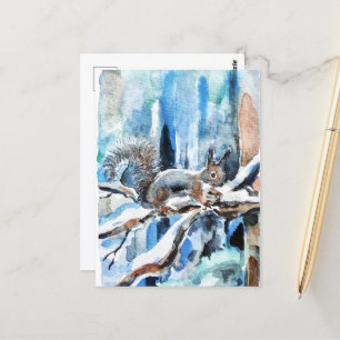 Carte Postale Écureuil mou