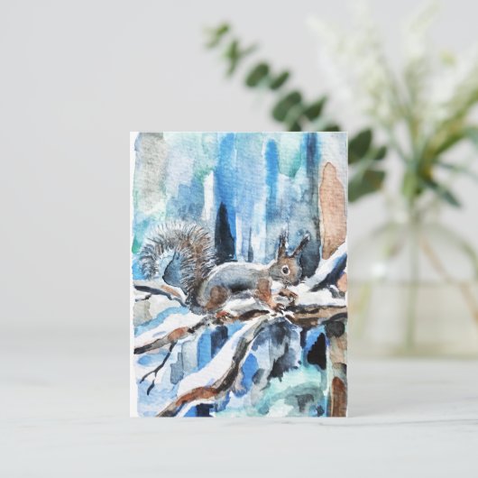 Carte Postale Écureuil mou (Debout devant)