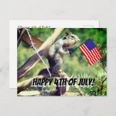 Carte postale écureuil patriotique (Devant / Derrière)