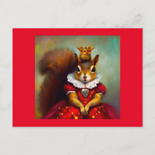 Carte Postale Écureuil Reine des Coeurs