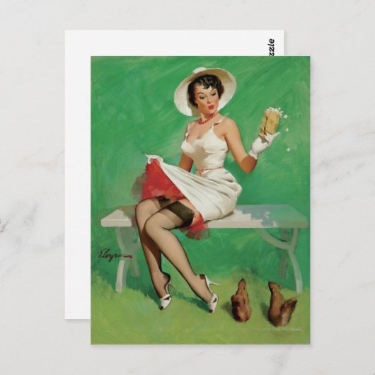 Carte Postale Écureuil vers le haut (Devant / Derrière)