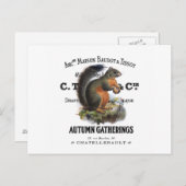 Carte Postale écureuil vintage (Devant / Derrière)