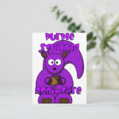 Carte Postale Écureuil Violet S'en Fiche (Debout devant)