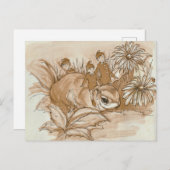 Carte Postale Écureuil volant vintage  (Devant / Derrière)