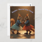 Carte Postale Écureuils à houblon (Devant / Derrière)